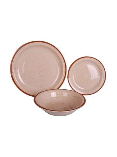 Service de Vaisselle Home ESPRIT Bleu Vert Multicouleur Rose Ambre Grès 26,5 x 26,5 x 3 cm 27,5 x 27,5 x 3 cm 18 Pièces