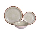 Set de Vajilla Home ESPRIT Azul Verde Multicolor Rosa Ambar Gres 26,5 x 26,5 x 3 cm 27,5 x 27,5 x 3 cm 18 Piezas