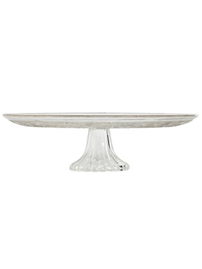 Plato Llano Home ESPRIT Transparente Dorado Cristal 33 x 33 x 9,4 cm