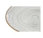 Plato Llano Home ESPRIT Transparente Dorado Cristal 29 x 29 x 9,2 cm
