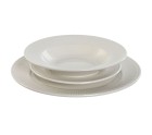 Tableware Home ESPRIT White Porcelain Stripes 27 x 27 x 2 cm 18 Pieces