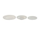 Vajilla Home ESPRIT Blanco Porcelana Rayas 27 x 27 x 2 cm 18 Piezas