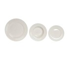 Tableware Home ESPRIT White Porcelain Stripes 27 x 27 x 2 cm 18 Pieces