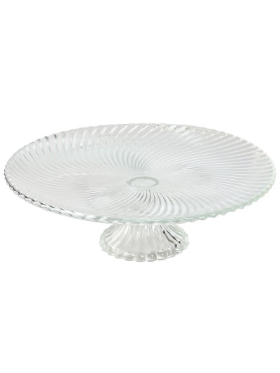 Plato Llano Home ESPRIT Transparente Cristal 31 x 31 x 9,5 cm