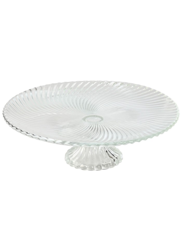 Plato Llano Home ESPRIT Transparente Cristal 31 x 31 x 9,5 cm