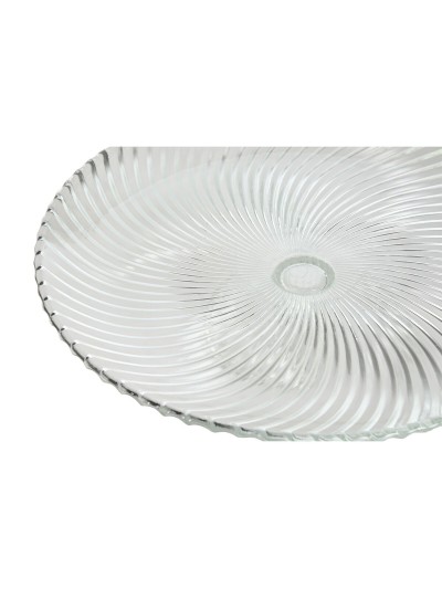 Flat Plate Home ESPRIT Transparent Crystal 31 x 31 x 9,5 cm