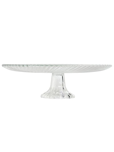 Plato Llano Home ESPRIT Transparente Cristal 26 x 26 x 8 cm