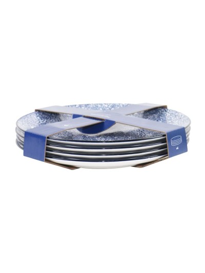 Service de vaisselle Home ESPRIT Bleu Blanc Porcelaine 27 x 27 x 2 cm