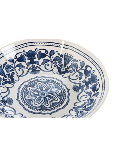 Vajilla Home ESPRIT Azul Blanco Porcelana Árabe 27 x 27 x 2 cm 18 Piezas