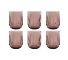 Set of glasses Home ESPRIT Pink Crystal (6 Units)