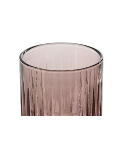 Set of glasses Home ESPRIT Pink Crystal (6 Units)