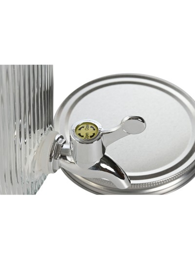 Water Dispenser Home ESPRIT Transparent Metal Silicone Crystal ABS 15 x 20 x 23 cm