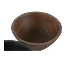 Bol pour Apéritifs Home ESPRIT Marron Noir Marron Clair Bois de manguier Colonial 15 x 15 x 8 cm (3 Unités)