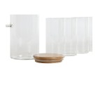Set de Vasos Home ESPRIT Transparente Bambú Vidrio de Borosilicato 210 ml