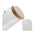 Set de Vasos Home ESPRIT Transparente Bambú Vidrio de Borosilicato 210 ml