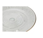 Plato Llano Home ESPRIT Transparente Dorado Cristal 23 x 23 x 8 cm