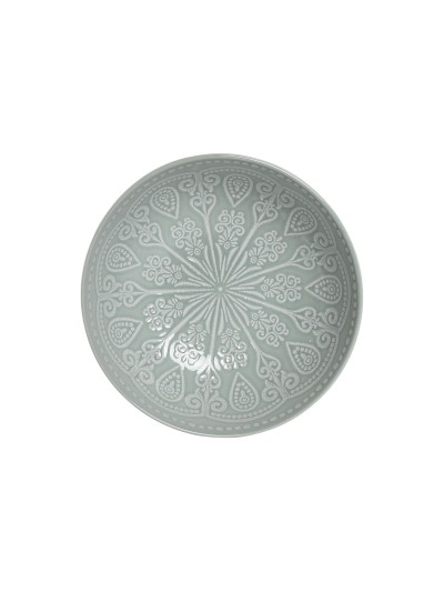 Set de Platos Home ESPRIT Verde Gres Mandala Árabe 18,2 x 18,2 x 5,7 cm