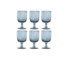 Set of cups Home ESPRIT Blue Crystal 300 ml 8 x 8 x 14 cm (6 Units)