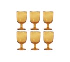 Set of cups Home ESPRIT Amber Crystal 300 ml 8 x 8 x 14 cm (6 Units)