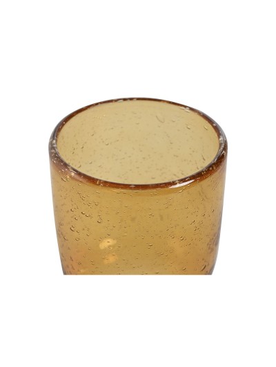 Set of cups Home ESPRIT Amber Crystal 300 ml 8 x 8 x 14 cm (6 Units)