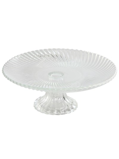 Plato Llano Home ESPRIT Transparente Cristal 20,5 x 20,5 x 7,5 cm