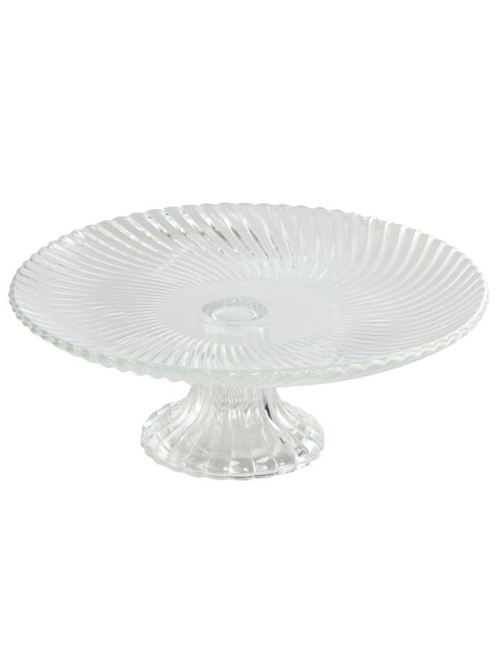 Plato Llano Home ESPRIT Transparente Cristal 20,5 x 20,5 x 7,5 cm