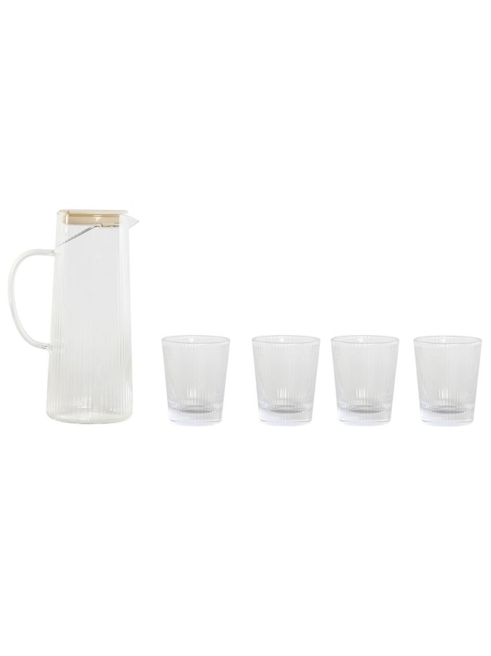 Set of glasses Home ESPRIT Transparent polypropylene Borosilicate Glass 245 ml