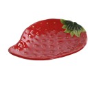 Plato Home ESPRIT Rojo Gres Moderno 23,5 x 18 x 4,5 cm