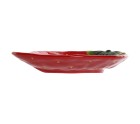 Plato Home ESPRIT Rojo Gres Moderno 23,5 x 18 x 4,5 cm