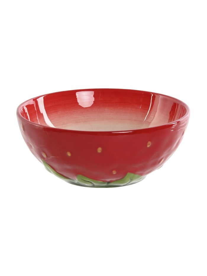 Cuenco Home ESPRIT Rojo Gres Moderno 15,4 x 15,4 x 6 cm