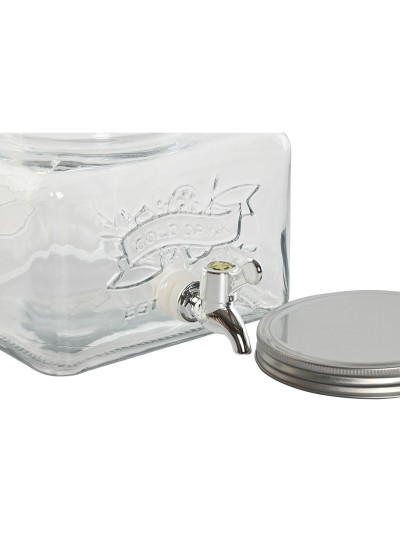 Water Dispenser Home ESPRIT Transparent Metal Silicone Crystal ABS 3,5 L 19 x 25 x 16 cm