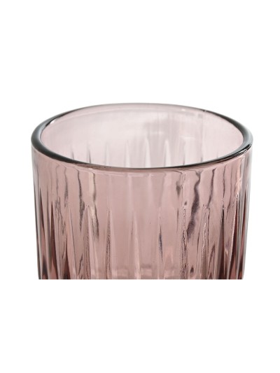 Set of cups Home ESPRIT Pink Crystal 8 x 8 x 14,5 cm (6 Units)