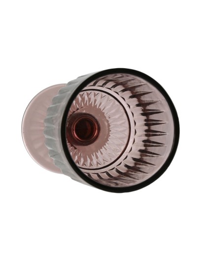 Set de Verres Home ESPRIT Rose Verre 8 x 8 x 14,5 cm (6 Unités)