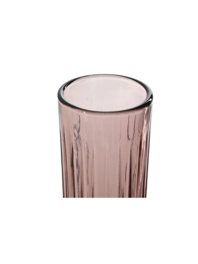 Set of cups Home ESPRIT Pink Crystal 6 x 6 x 18,4 cm (6 Units)