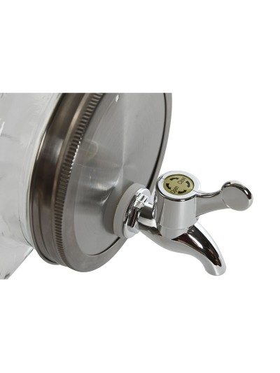 Water Dispenser Home ESPRIT Transparent Metal Crystal 13 x 13,5 x 32,5 cm