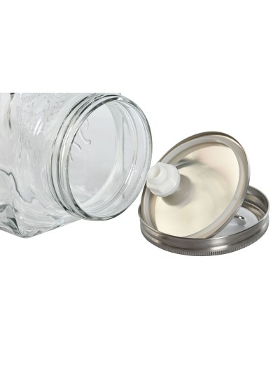 Water Dispenser Home ESPRIT Transparent Metal Crystal 13 x 13,5 x 32,5 cm