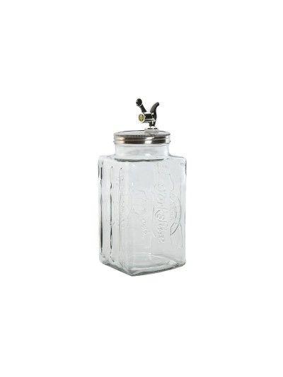 Dispensador de Agua Home ESPRIT Transparente Metal Cristal 13 x 13,5 x 32,5 cm