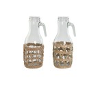 Jarra Home ESPRIT Natural Cristal Fibra (2 Unidades)
