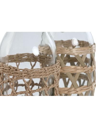 Jarra Home ESPRIT Natural Cristal Fibra (2 Unidades)