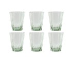 Set of glasses Home ESPRIT Green Crystal 280 ml (6 Units)