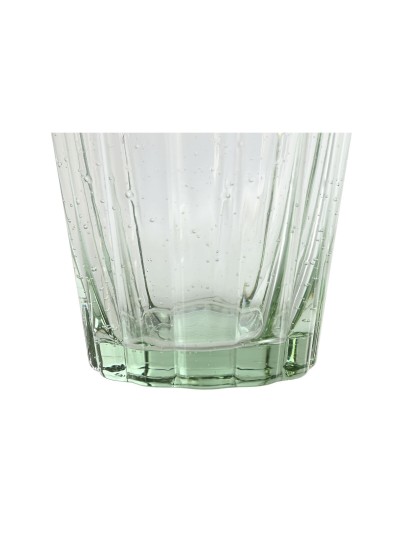 Set of glasses Home ESPRIT Green Crystal 280 ml (6 Units)