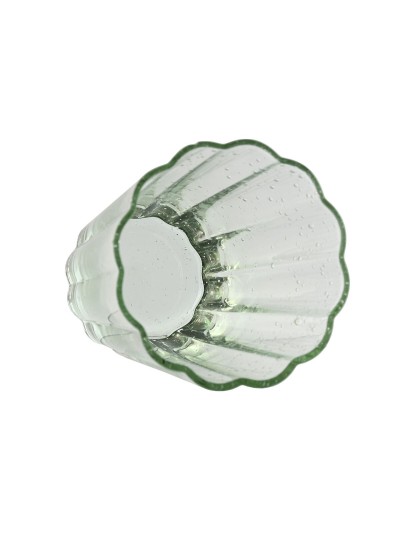 Set of glasses Home ESPRIT Green Crystal 280 ml (6 Units)