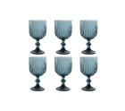 Set of cups Home ESPRIT Blue Crystal 8,8 x 8,8 x 16,3 cm (6 Units)