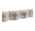 Bowl Home ESPRIT White Beige Stoneware 570 ml 13 x 13 x 8 cm (4 Units)