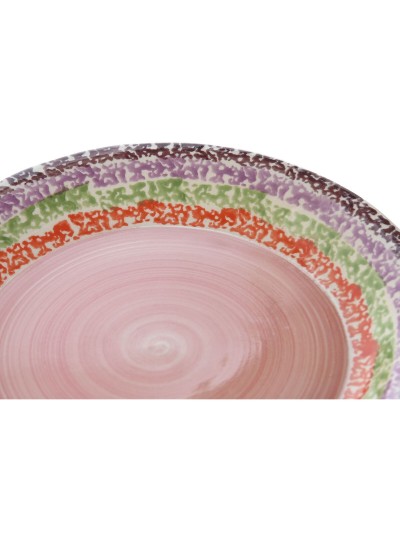 Vajilla Home ESPRIT Rosa Gres 27 x 27 x 2 cm 18 Piezas