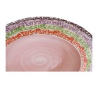 Tableware Home ESPRIT Pink Stoneware 27 x 27 x 2 cm 18 Pieces