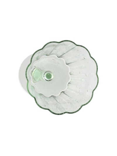 Set de Copas Home ESPRIT Verde Cristal 9 x 9 x 17,8 cm (6 Unidades)