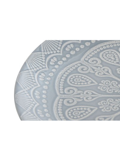 Set de Platos Home ESPRIT Azul Gres Mandala Árabe 27 x 27 x 2,8 cm