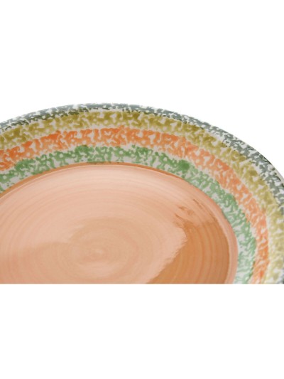 Vajilla Home ESPRIT Naranja Gres 27 x 27 x 2 cm 18 Piezas