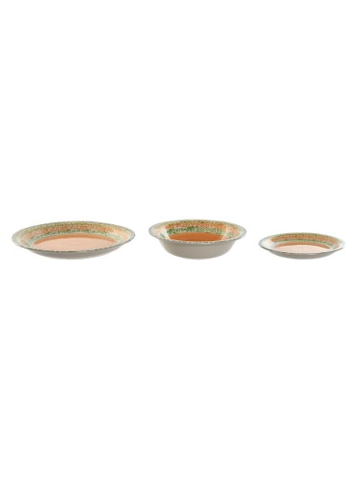 Assiettes Home ESPRIT Orange Grès 27 x 27 x 2 cm 18 Pièces